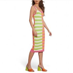 Circus NY by Sam Edelman Blocked Stripe Rib Midi Dress {Small}